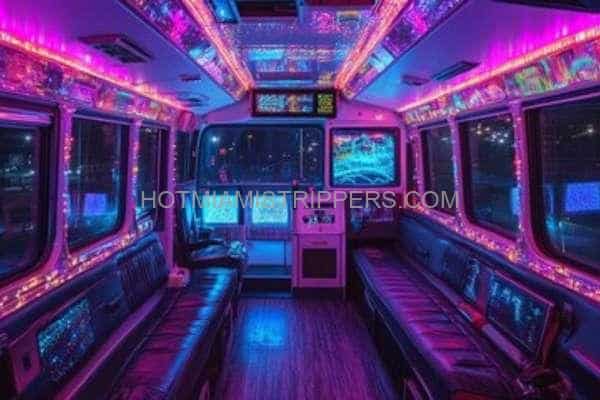 20-passenger premium Miami bachelor party bus, 7-hour package