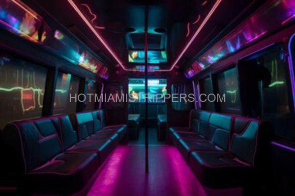 40-passenger Miami party bus with dancers, 6-hour package