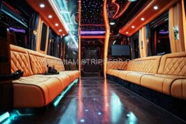 55-passenger large Miami party bus for bachelor parties