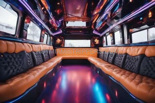30-passenger extended Miami party bus for bachelor parties