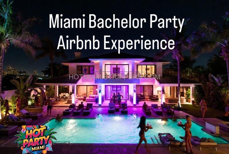Miami bachelor party at Airbnb with pool and private entertainers